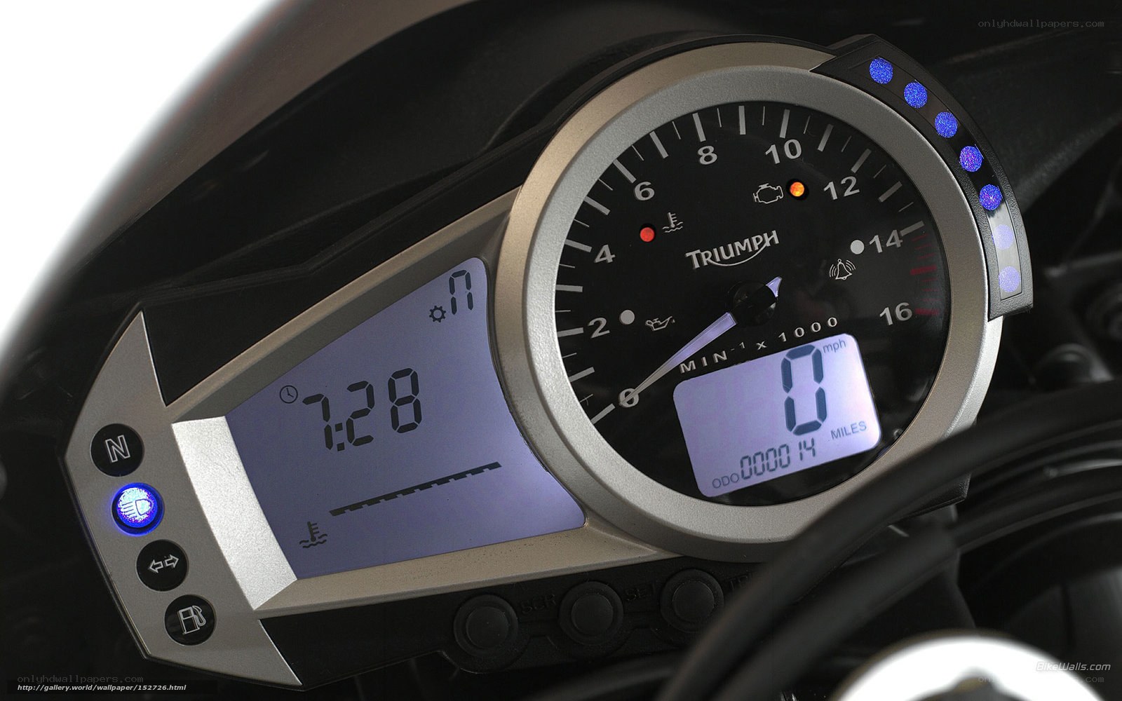 Triumph motorcycle dashboard