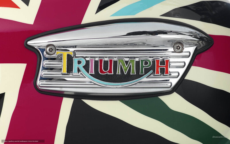 Triumph Motorcycle Emblem — Red