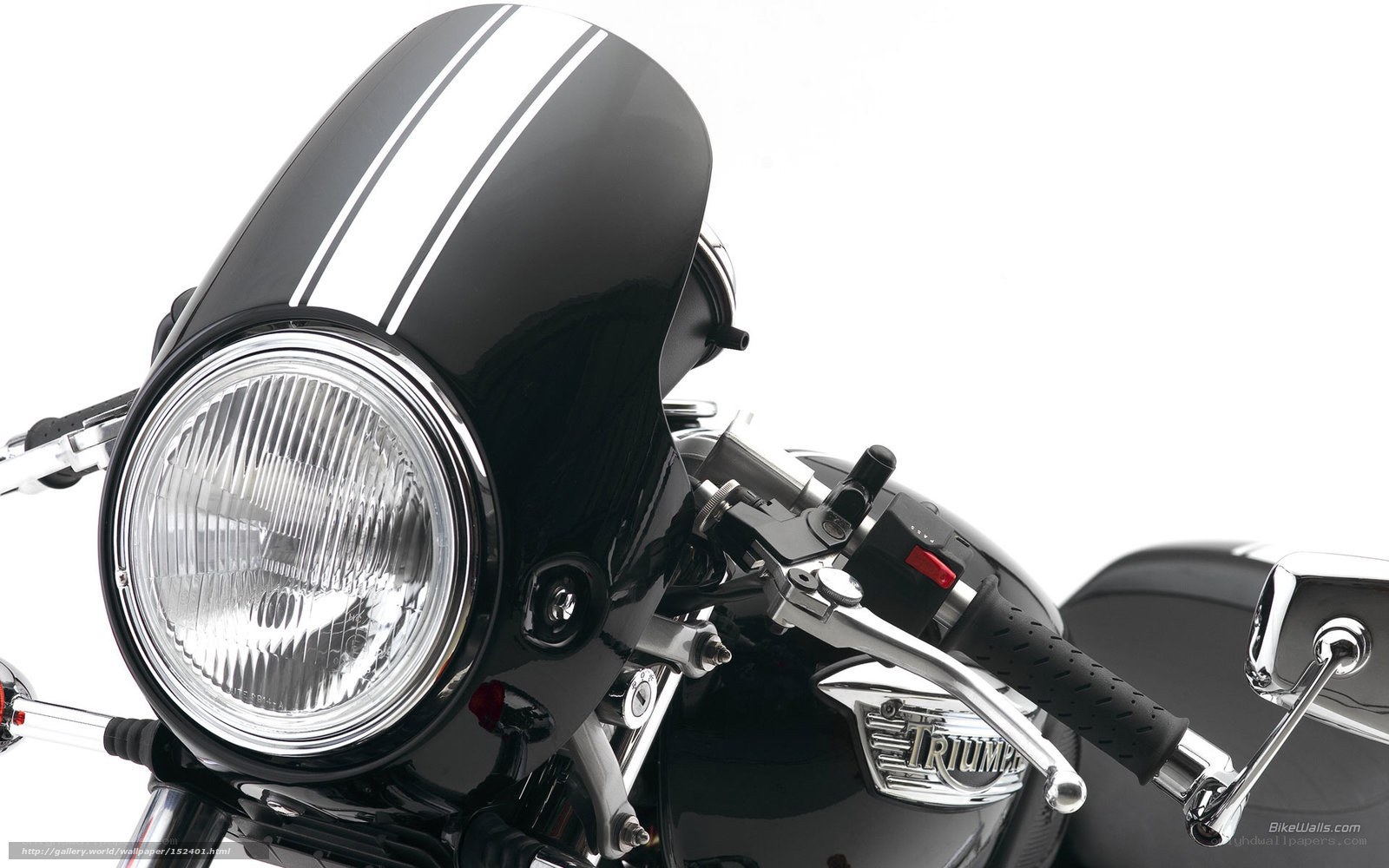 Triumph motorcycle front view
