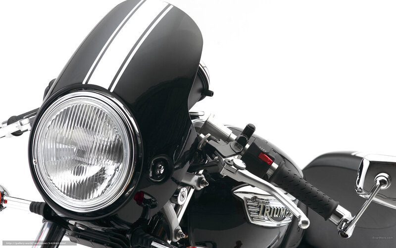 Triumph motorcycle front view