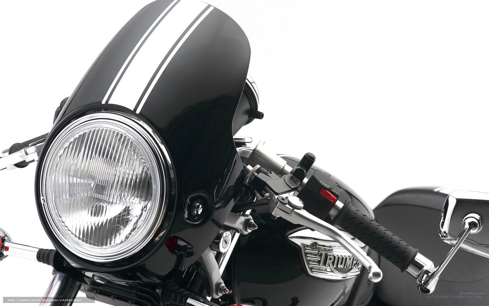 Triumph motorcycle front view