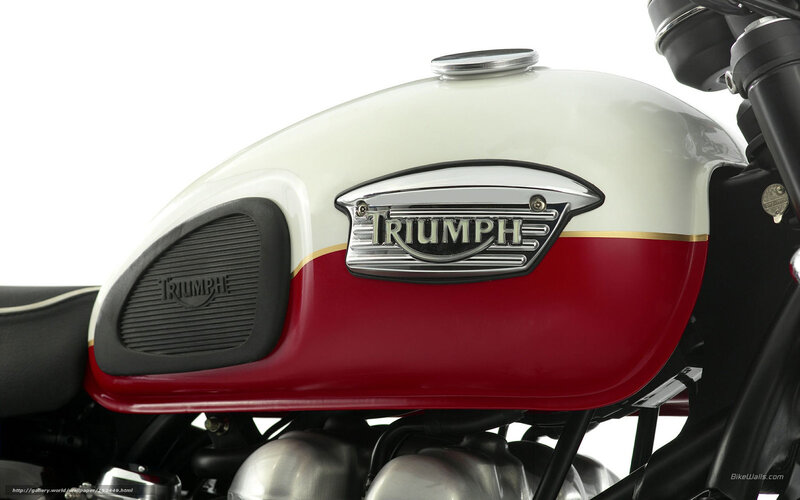 Triumph Motorcycle Fuel Tank — White