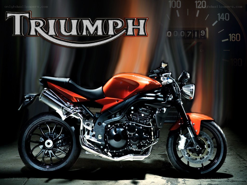 Triumph motorcycle in studio