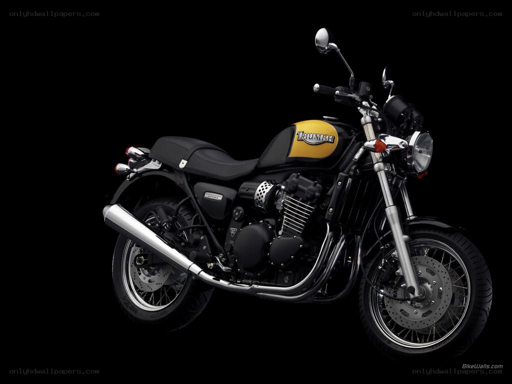 Triumph motorcycle on black