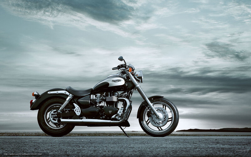Triumph motorcycle on coastal road