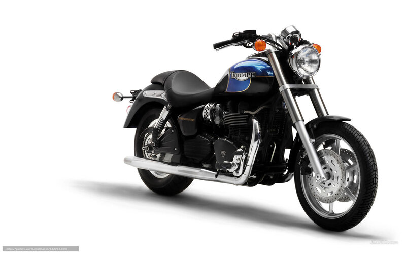 Triumph motorcycle on white background