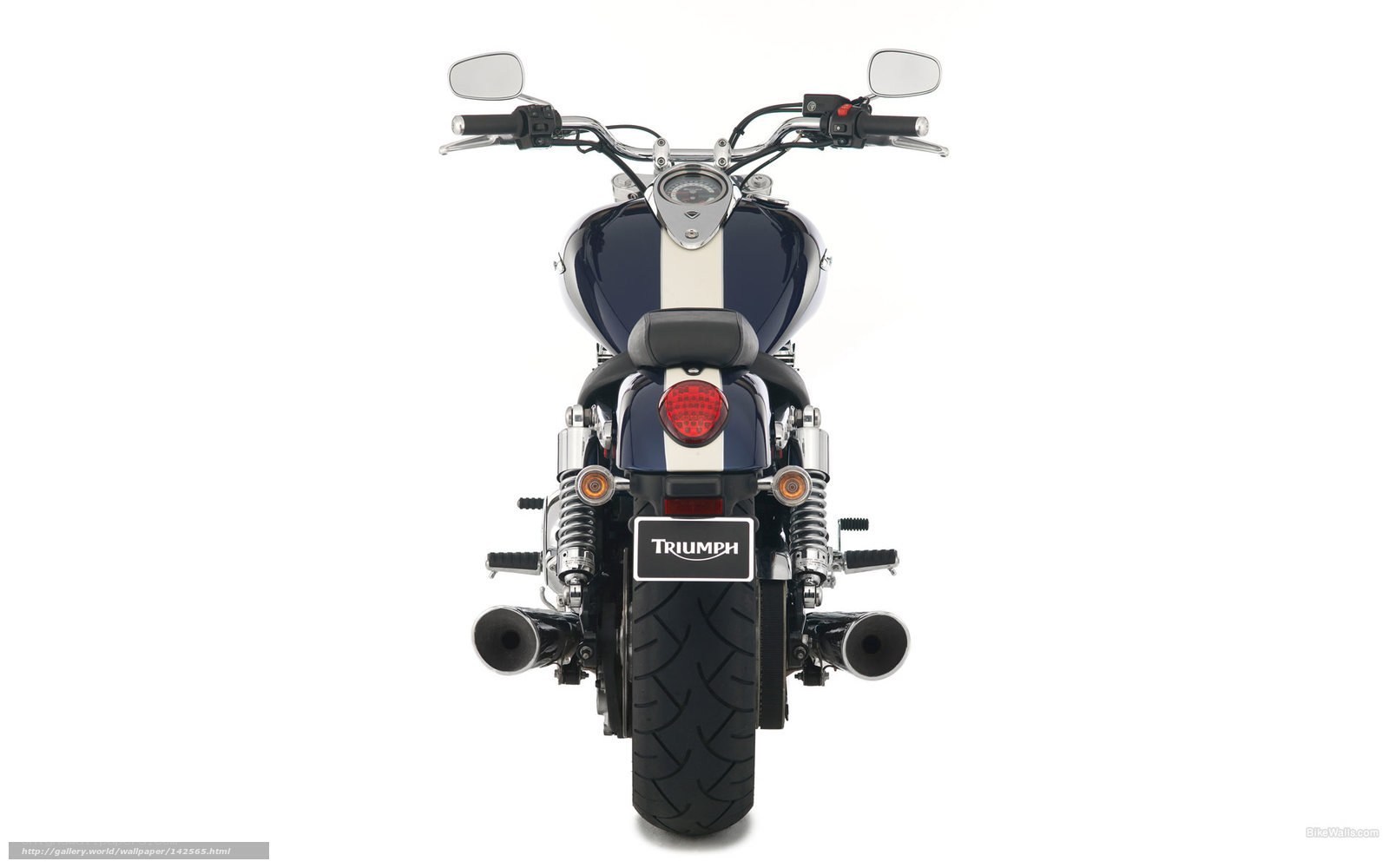 Triumph motorcycle rear view