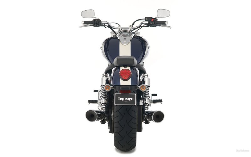 Triumph motorcycle rear view
