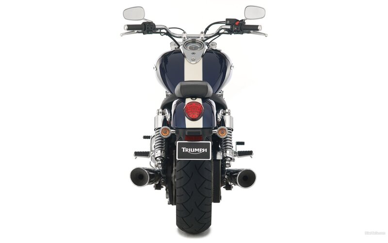 Triumph motorcycle rear view