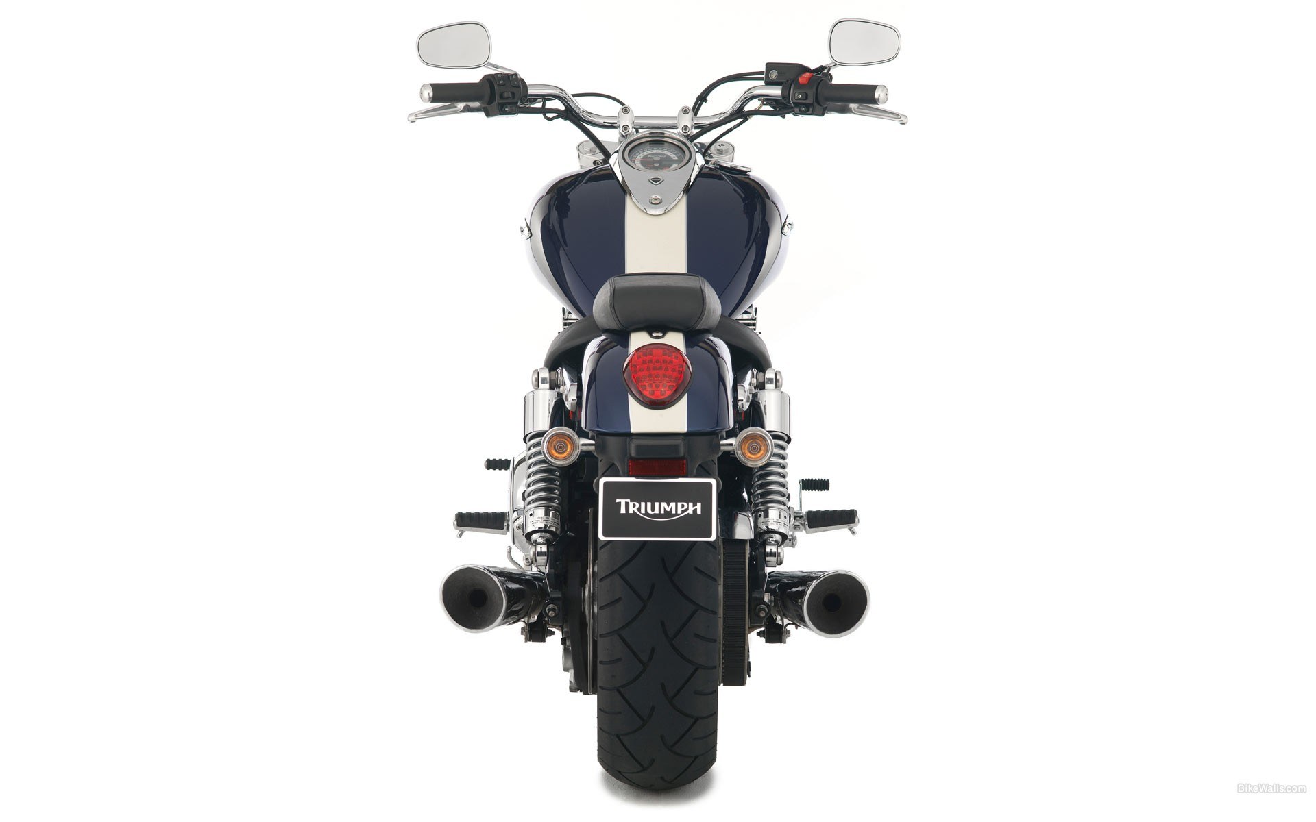 Triumph motorcycle rear view