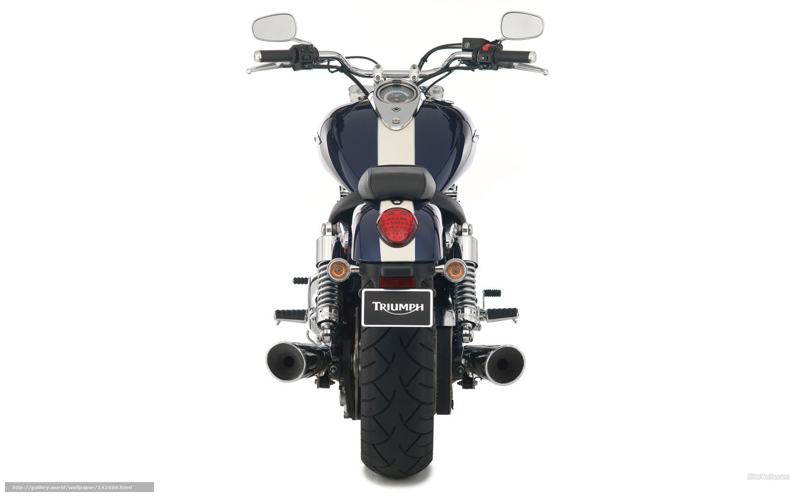 Triumph motorcycle rear view