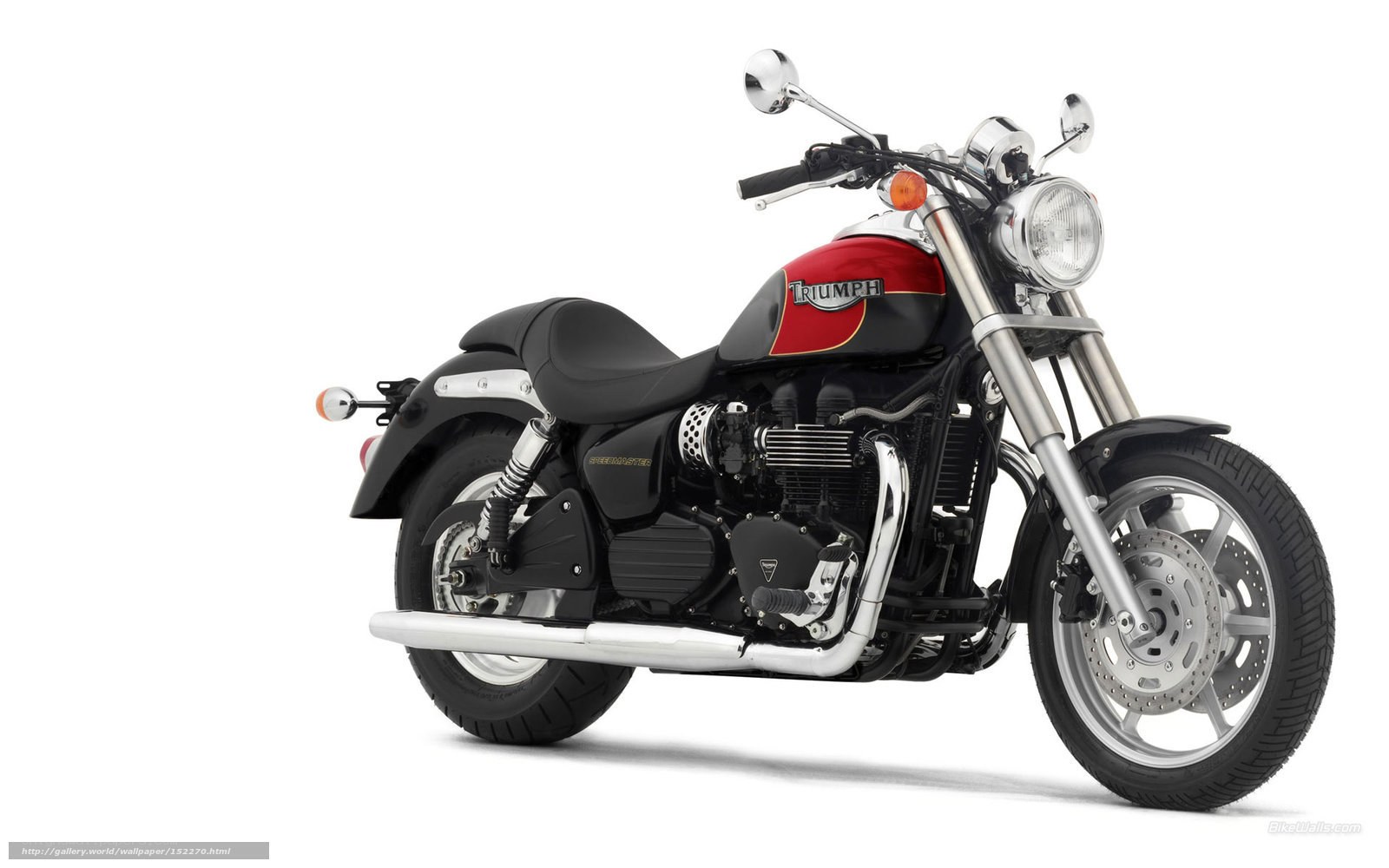 Triumph motorcycle side view