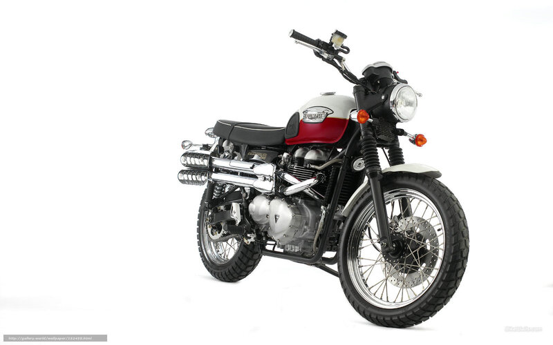 Triumph Motorcycle — White
