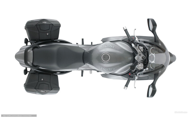 Triumph motorcycle with luggage