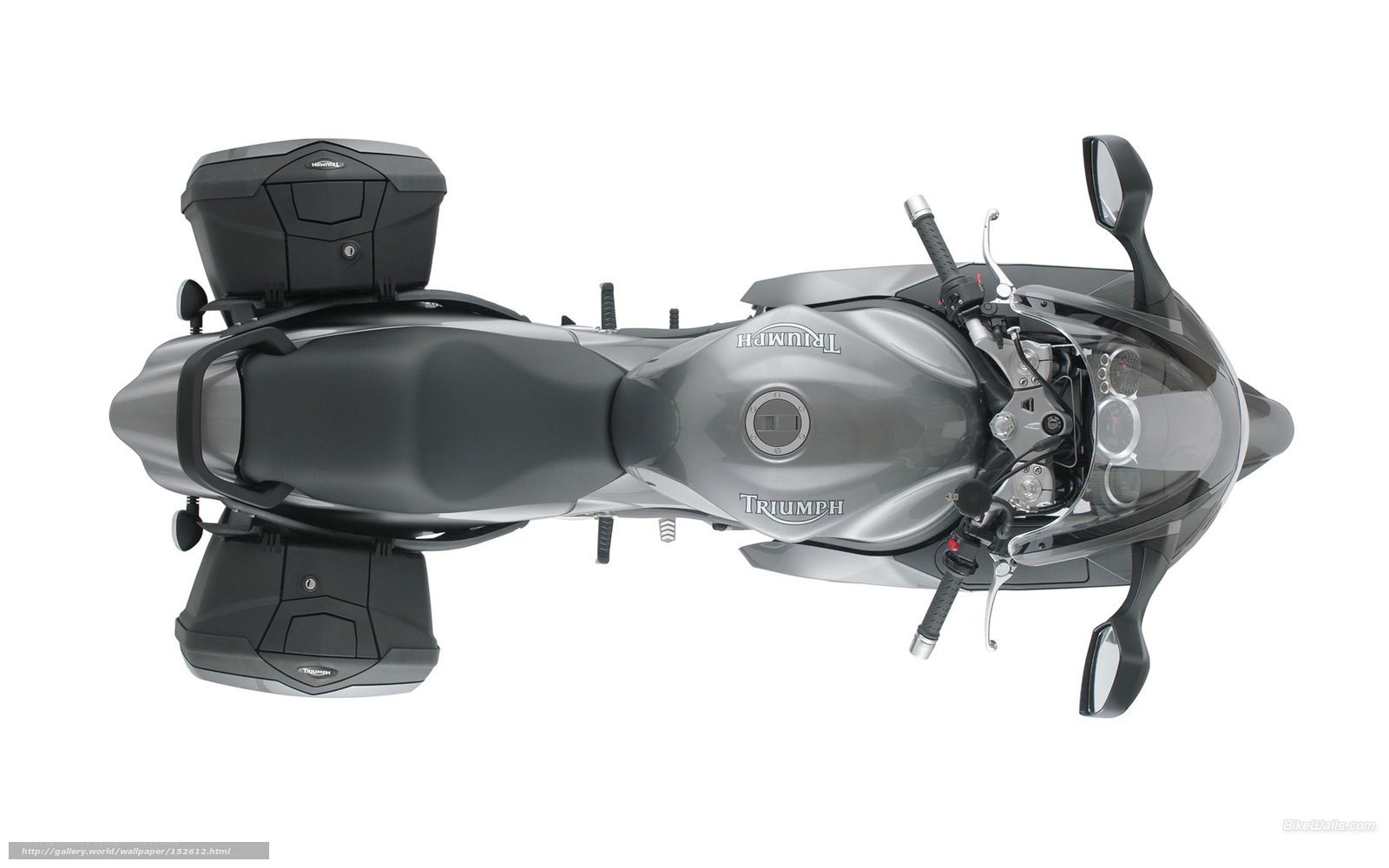 Triumph motorcycle with luggage