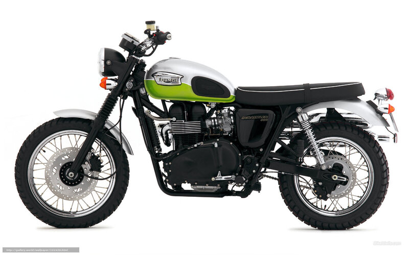 Triumph Scrambler Motorcycle — Silver