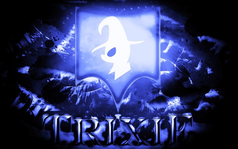 Trixie logo with blue glow