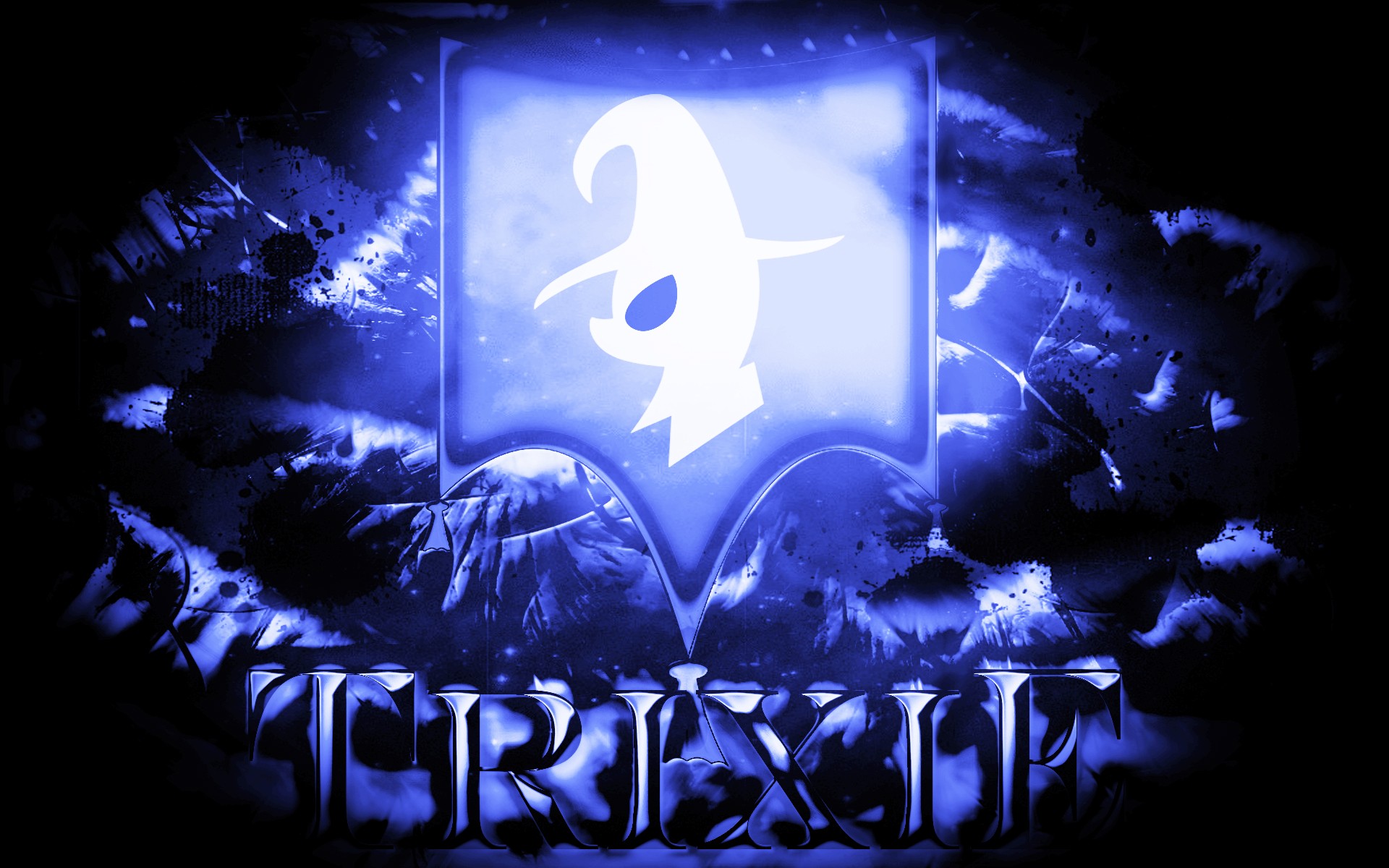 Trixie logo with blue glow