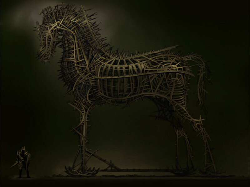 Trojan Horse sculpture