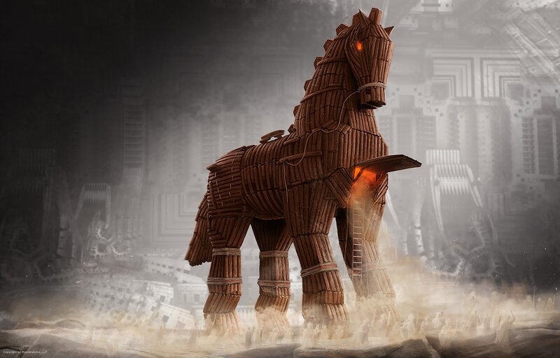 Trojan Horse Sculpture — Brown