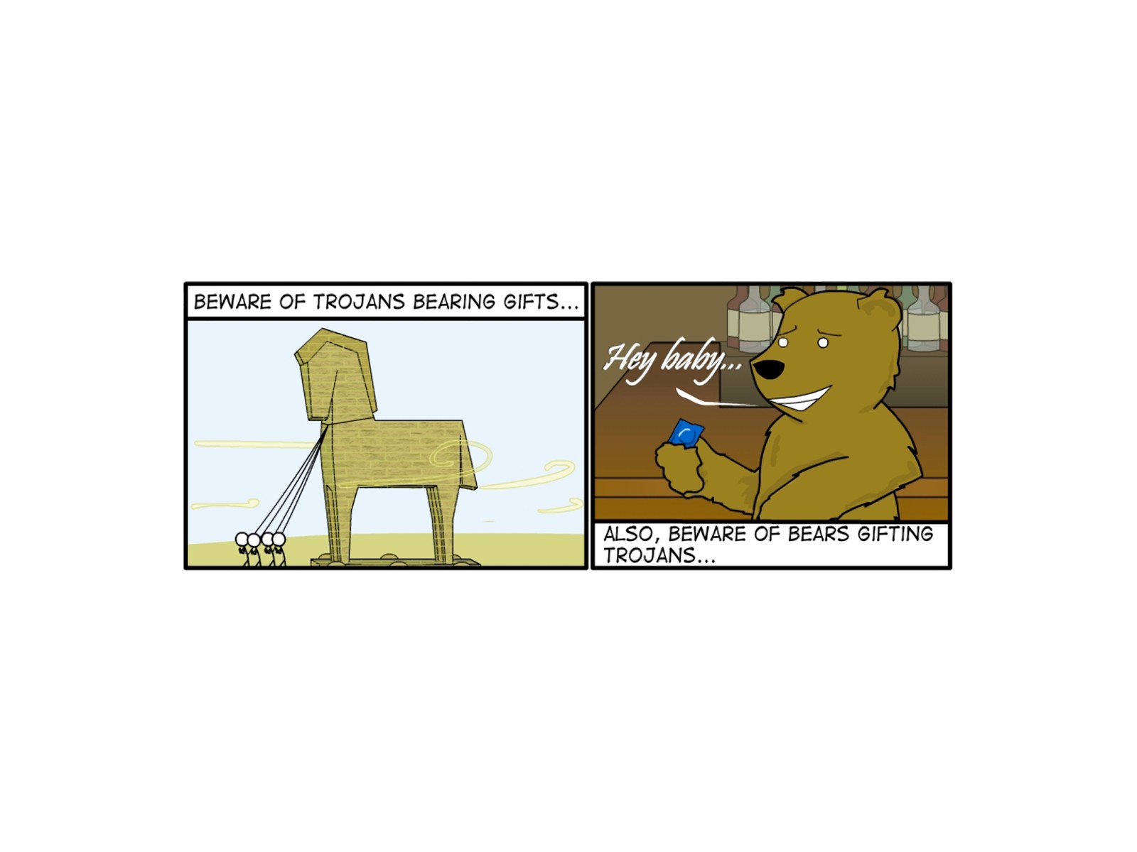 Trojan horse warning