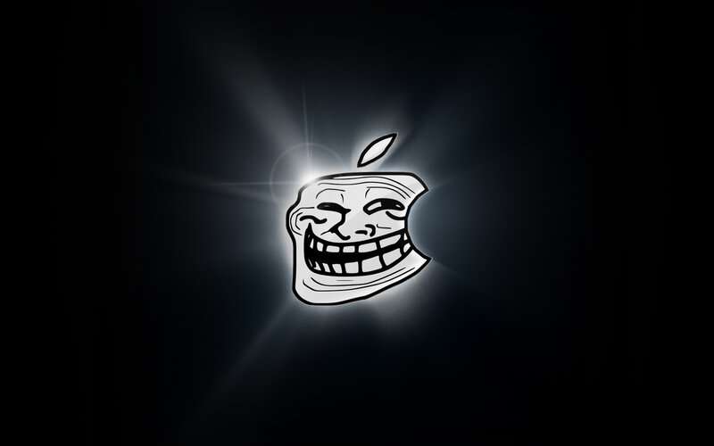 Troll Face Apple Logo