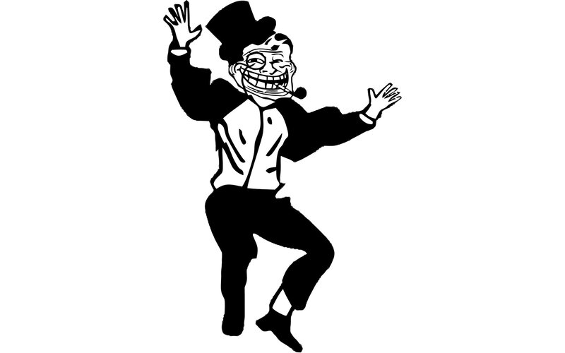 troll face dancing man