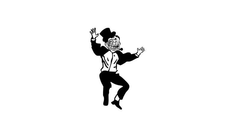 troll face dancing