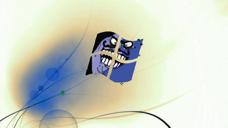 Troll Face in Windows Logo