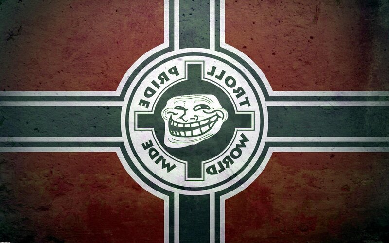 Troll Face Logo — Red