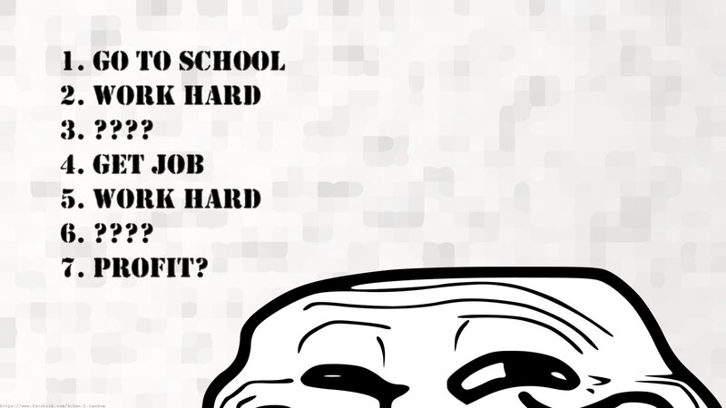 Troll Face Meme — Black, Humorous, Comic