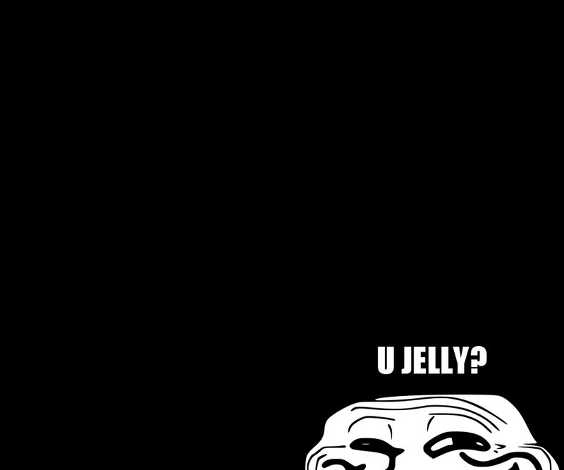Troll Face Meme — Black, Humorous, Digital Art
