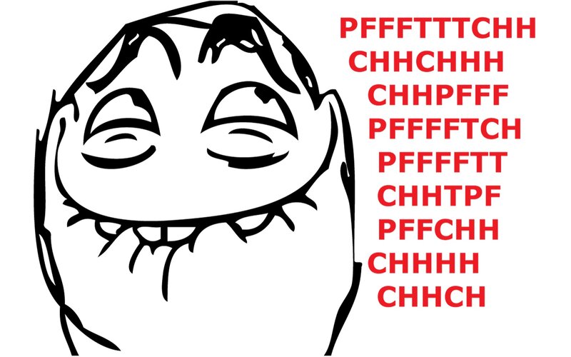 Troll Face Meme — Black, Mocking