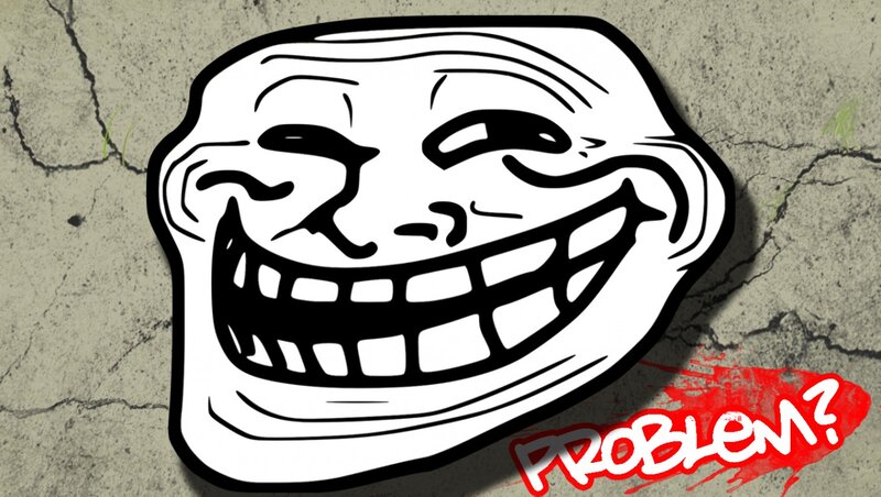 Troll Face Meme — Black, Sarcastic, Digital Art