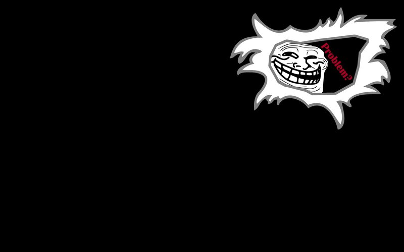 Troll Face Meme — Black, Sarcastic