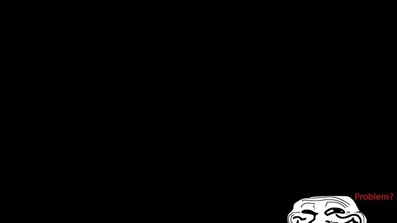 Troll Face Meme — Black