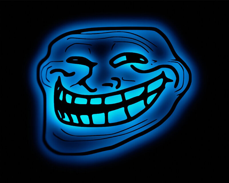 Troll Face Meme — Blue