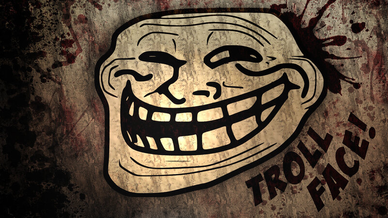 Troll Face Meme — Brown, Gritty