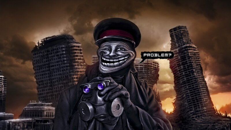 Troll Face Soldier — Brown