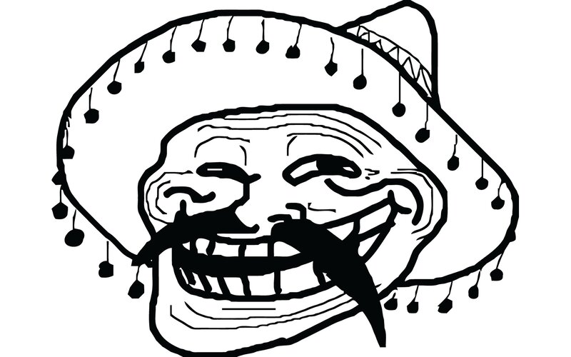 troll face with sombrero