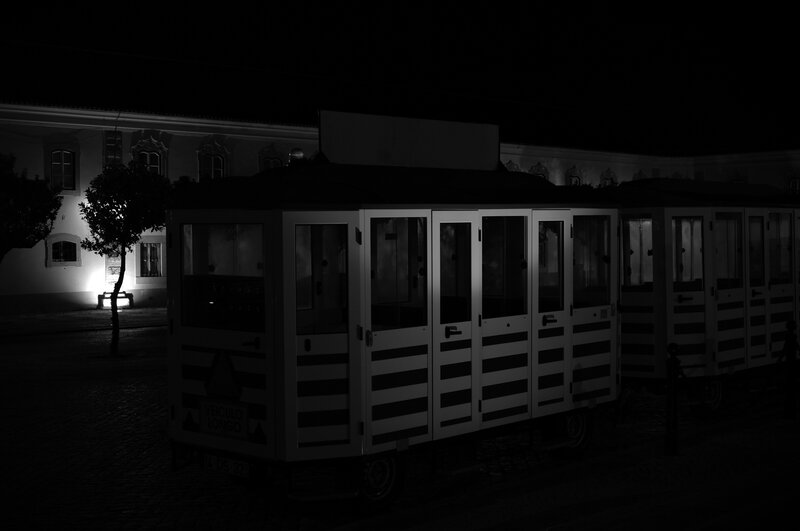 Trolley Car at Night