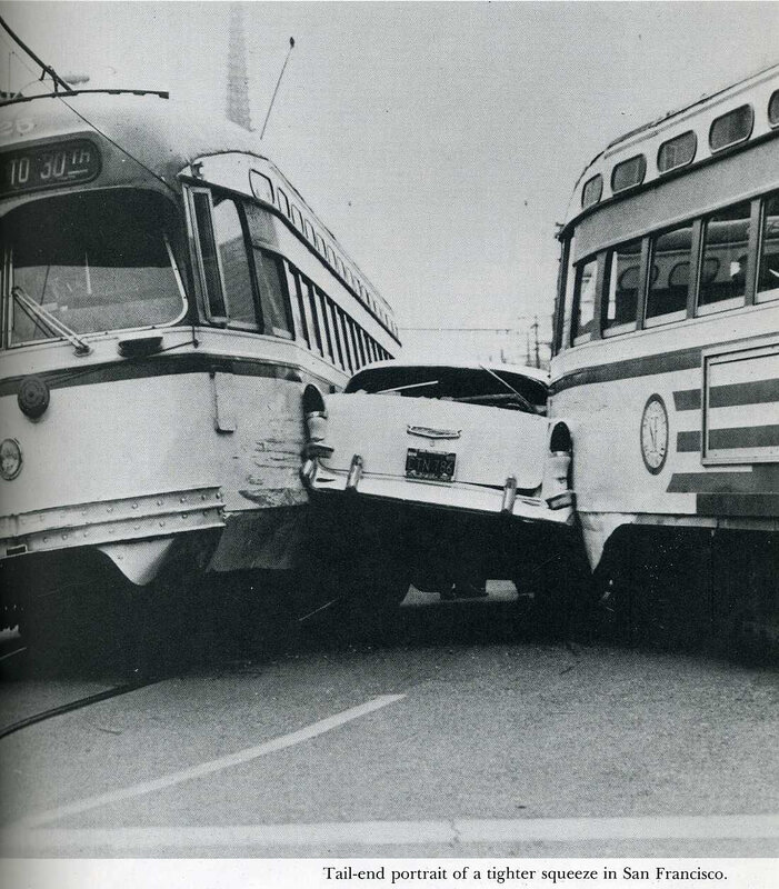 Trolley car crash in San Francisco