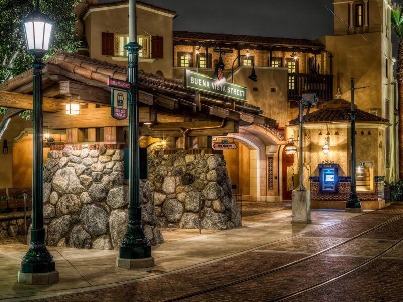Trolley Station at Night