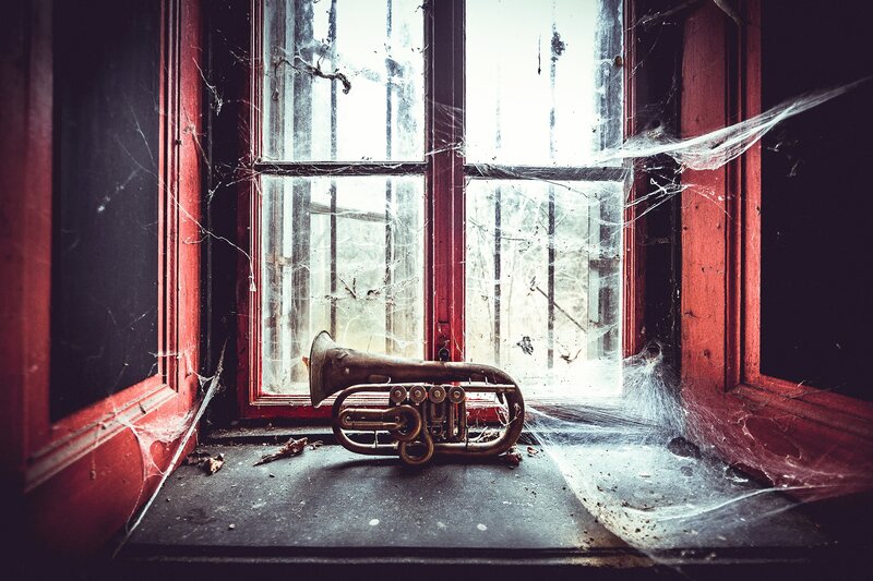 Trombone on Windowsill