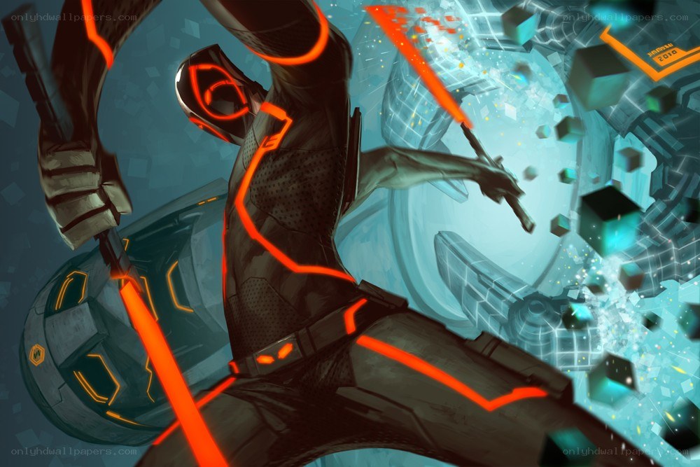 Tron character in action