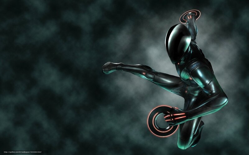 Tron character in action