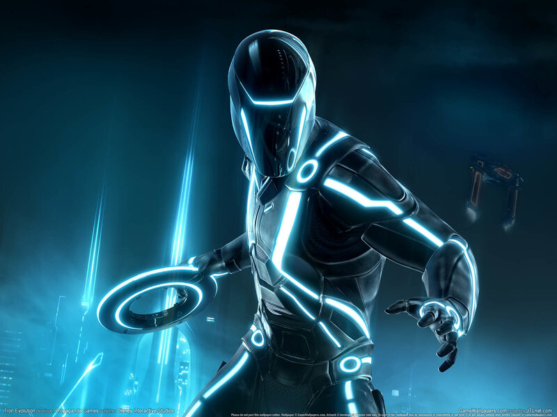 Tron Character in Suit — Blue