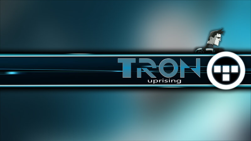 Tron Character on Digital Background
