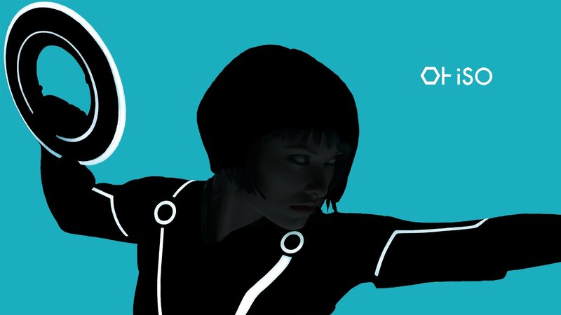 Tron character with disc