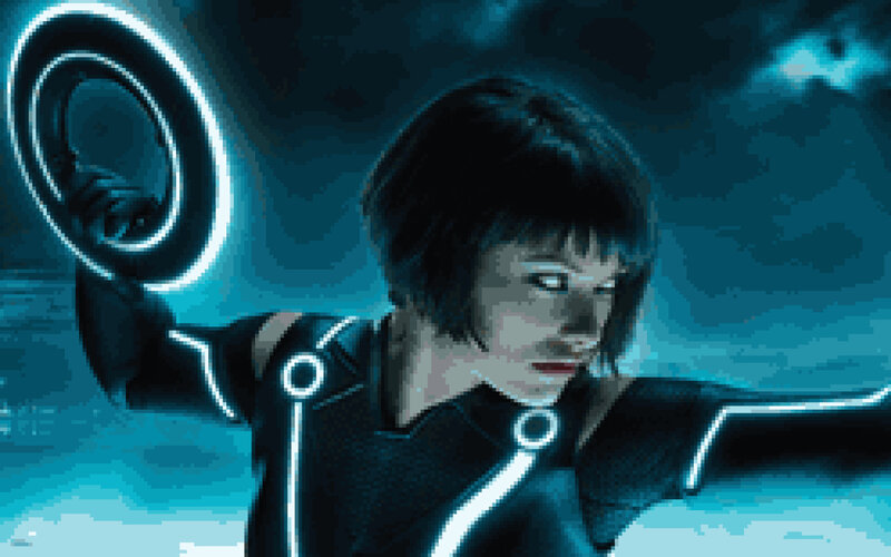 Tron character with disc